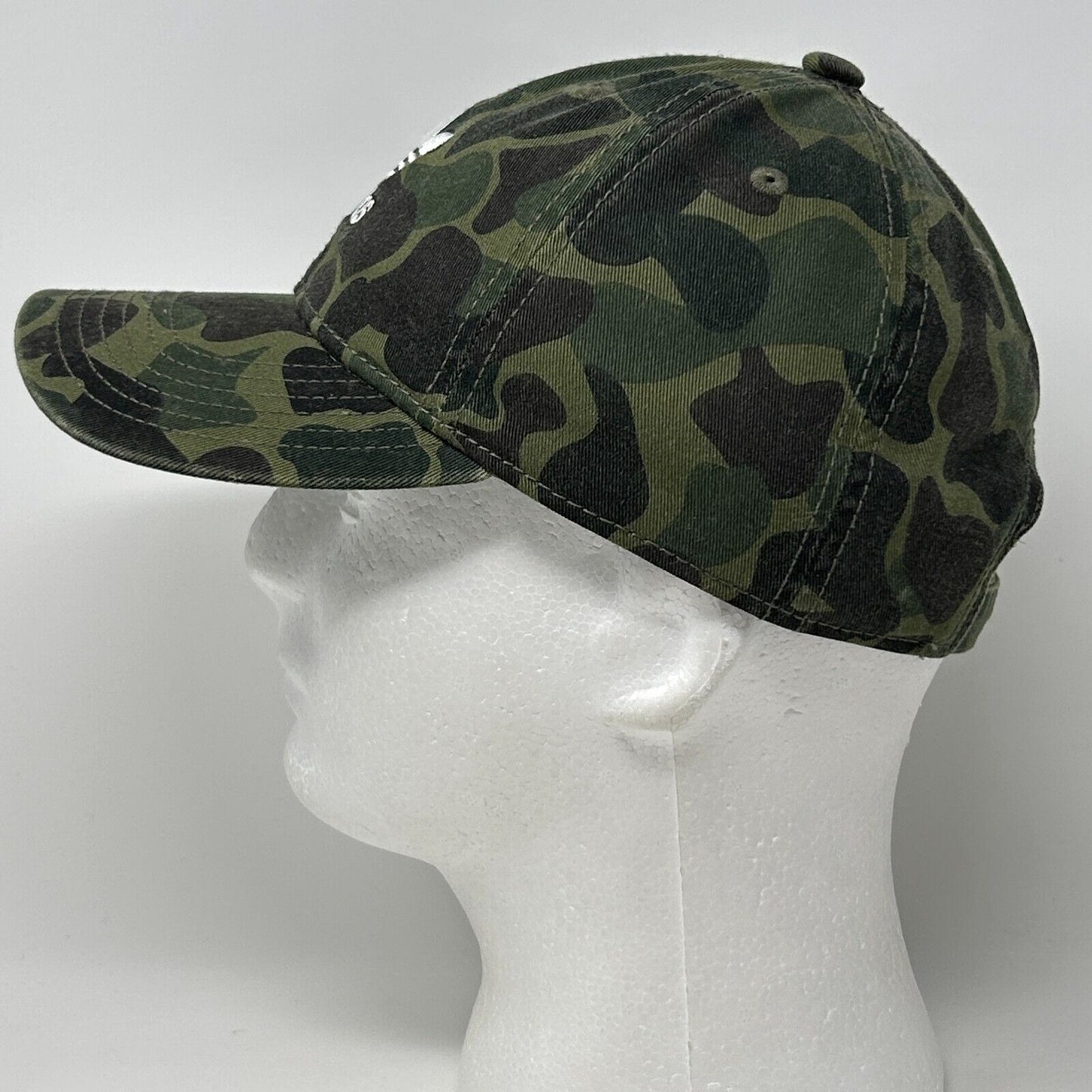 Adidas Trefoil Camouflage Dad Hat Baseball Cap Womens Army Camo Strapback Green