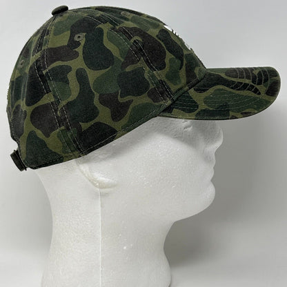 Adidas Trefoil Camouflage Dad Hat Baseball Cap Womens Army Camo Strapback Green