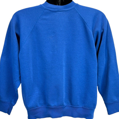 Sudadera vintage artística con diseño de mosca espeluznante para hombre, talla mediana, estilo urbano, fabricada en EE. UU., color azul