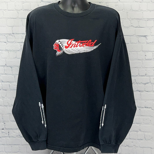 Long sleeve black shirt in size 3XL featuring James Intveld logo and unique wing design