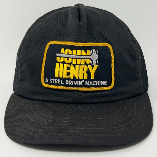 Vintage John Henry Jimco Black Trucker Cap with Mesh Back
