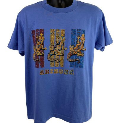 Vintage Arizona Lizards T Shirt Mens Large Travel Tourism Tourist USA Made Blue