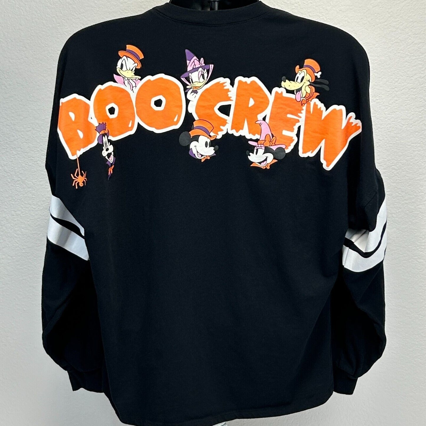 Mickey and Friends Boo Crew T Shirt Womens Large Halloween Walt Disney Tee Black