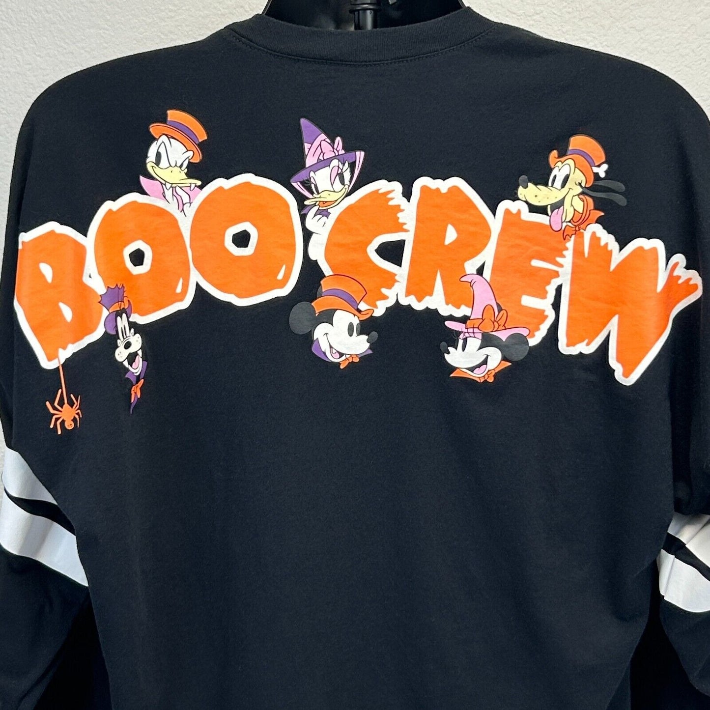 Mickey and Friends Boo Crew T Shirt Womens Large Halloween Walt Disney Tee Black