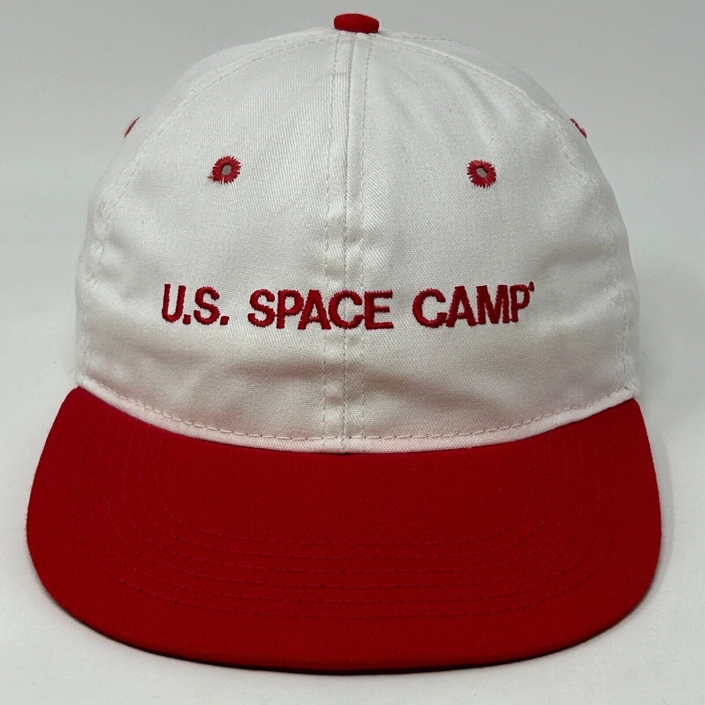 Vintage US Space Camp Baseball Cap Hat NASA Astronaut Made In USA Snapback White