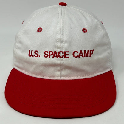 Vintage US Space Camp Baseball Cap Hat NASA Astronaut Made In USA Snapback White