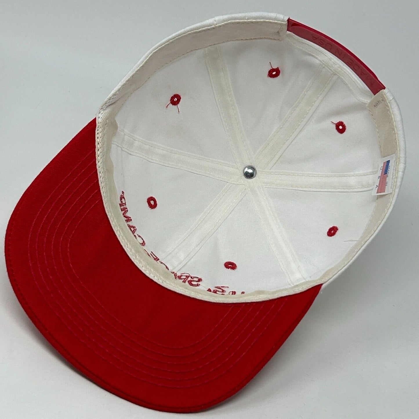 Vintage US Space Camp Baseball Cap Hat NASA Astronaut Made In USA Snapback White