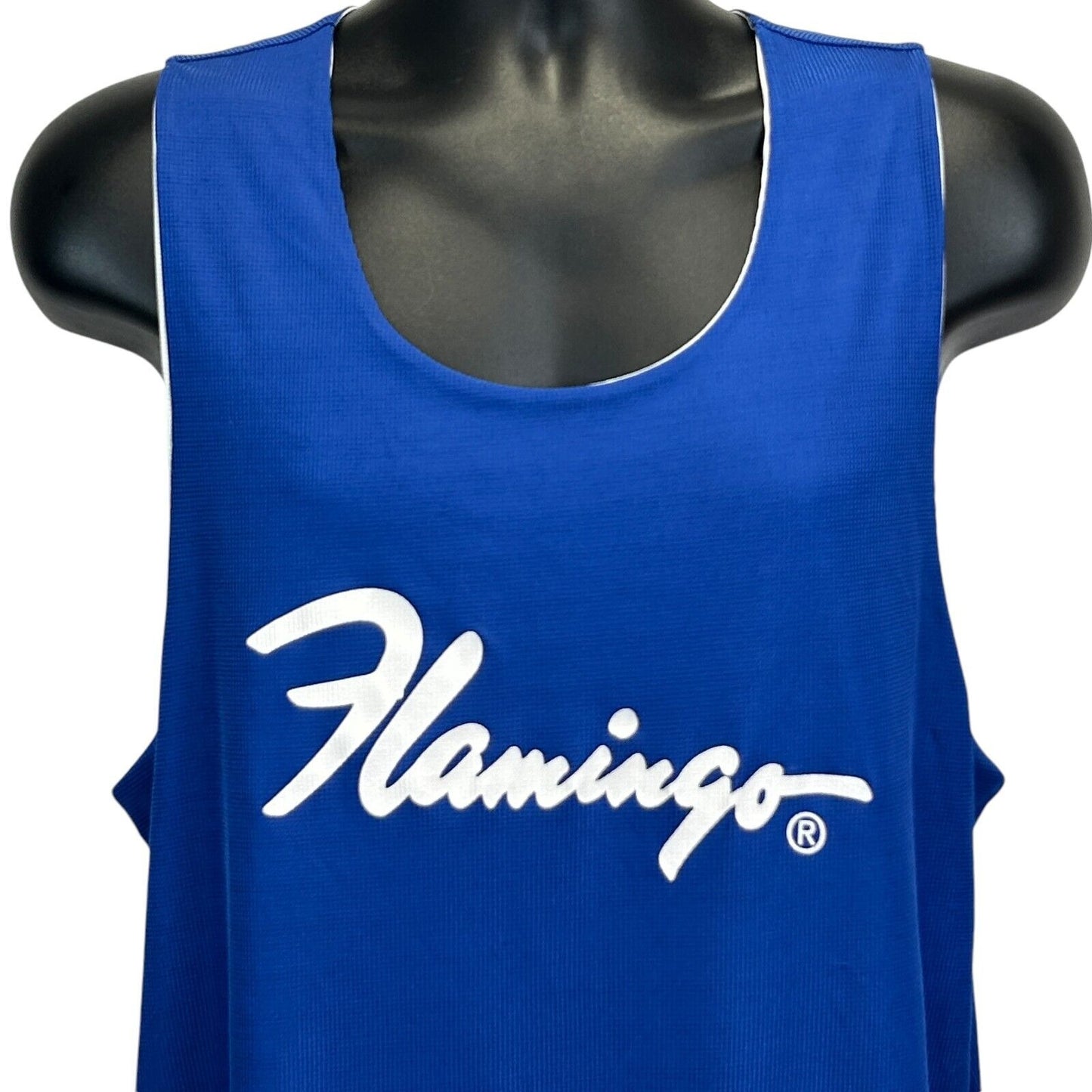 Flamingo Casino Tank Top Mens Large Basketball Jersey Las Vegas Gambling Blue