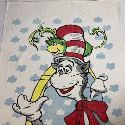 Vintage The Wubbulous World of Dr Seuss Beach Towel Cat In The Hat USA Made 90s