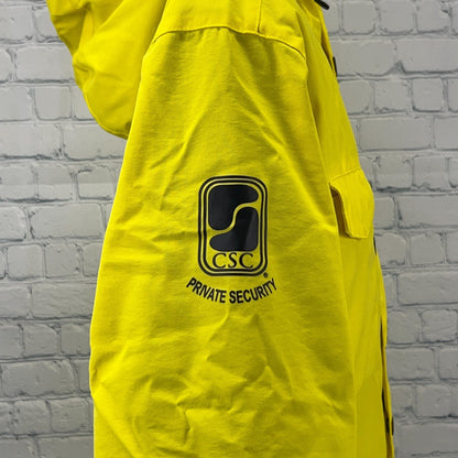 NFL Kansas City Chiefs yellow jacket with logo, side view, perfect for fans