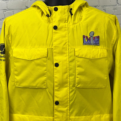 NFL Kansas City Chiefs yellow jacket front view with pockets and logo