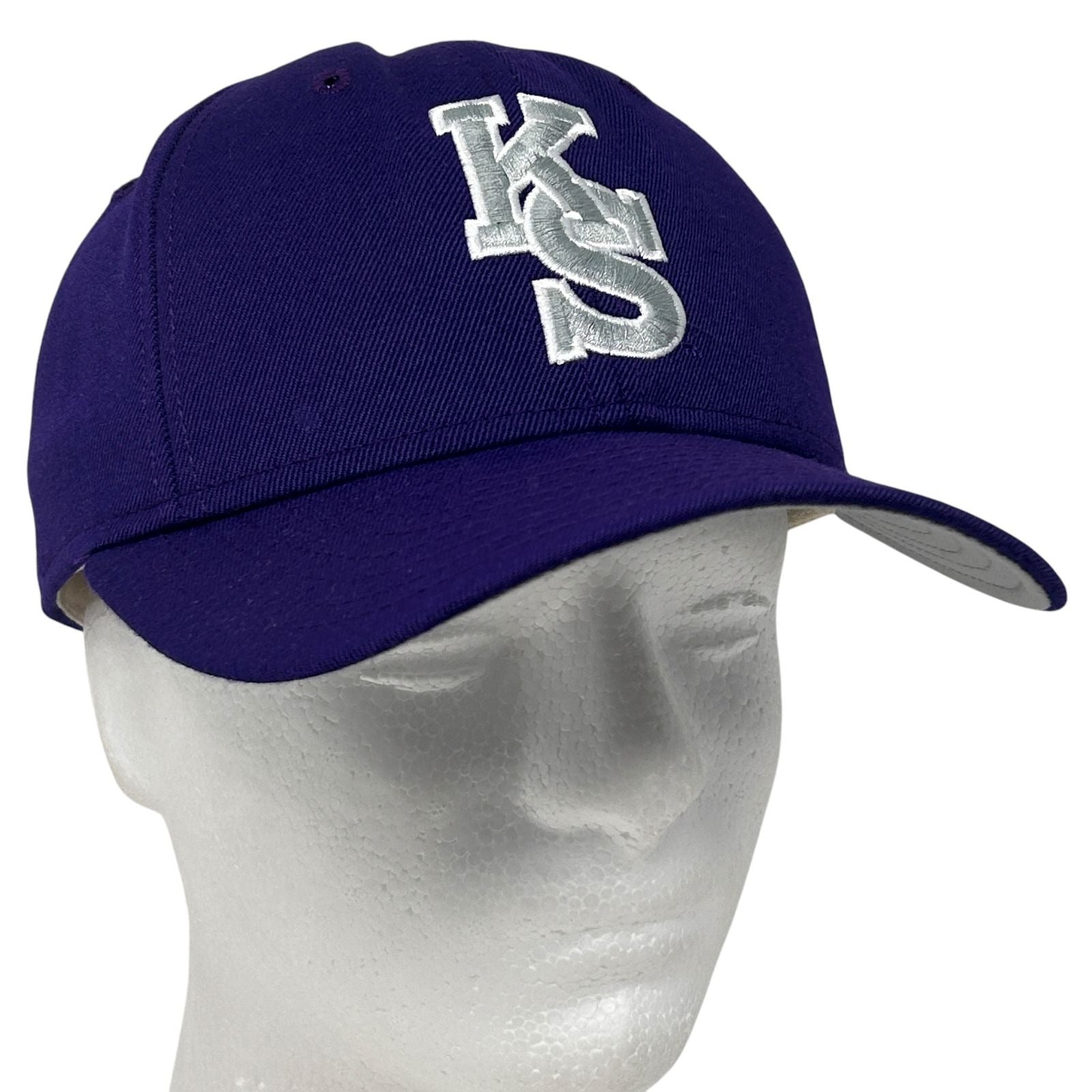 DeLong Kansas State Wildcats Purple Cap with Embroidered KS Logo on Front, Adjustable Fit