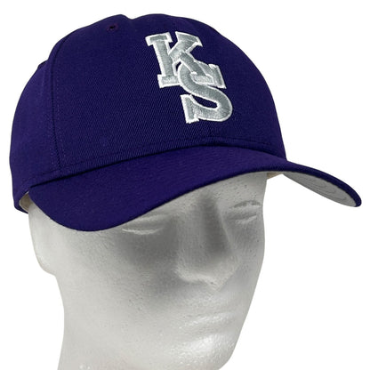 DeLong Kansas State Wildcats Purple Cap with Embroidered KS Logo on Front, Adjustable Fit