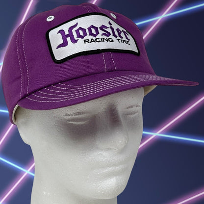 Vintage Hoosier Racing Tire Baseball Hat Cap Drag Racing Motorsports USA Purple