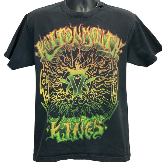 Black Kottonmouth Kings T-Shirt in Large with vibrant, colorful graphic design on the front