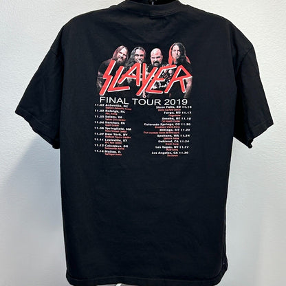 Slayer 2019 Final Tour T Shirt Mens 2XL Concert Wehrmacht Demon Skull Black