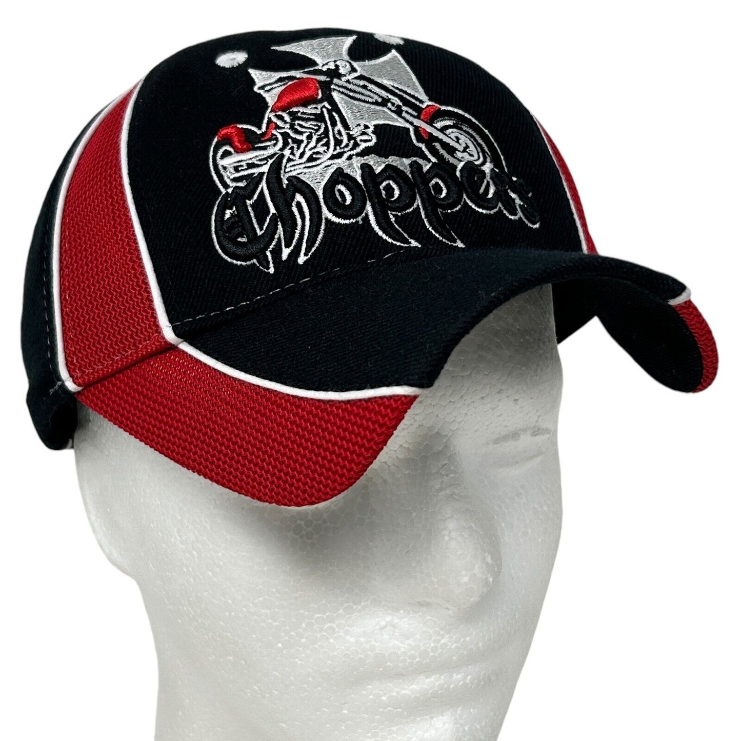 Choppers Biker Baseball Hat Cap Motorcycle Hog Six Panel Strapback Black