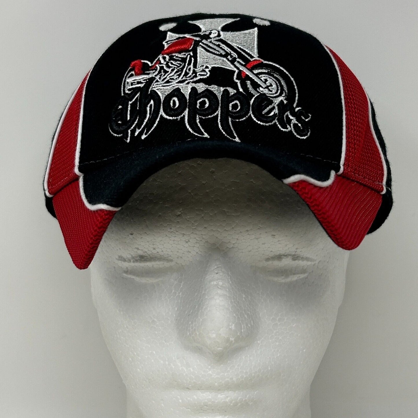 Choppers Biker Baseball Hat Cap Motorcycle Hog Six Panel Strapback Black