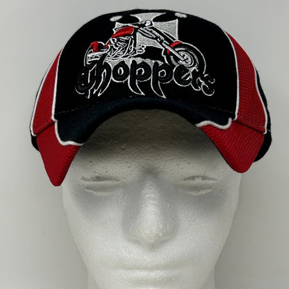 Choppers Biker Baseball Hat Cap Motorcycle Hog Six Panel Strapback Black