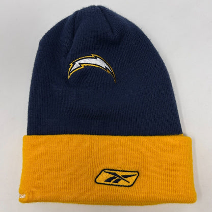 Los Angeles LA Chargers Cuffed Beanie Cap Toque Winter Hat NFL Reebok Blue