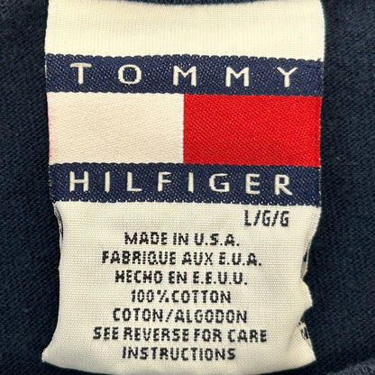 Vintage Tommy Hilfiger Sailing Gear T Shirt Mens Large Nautical Boat USA Blue