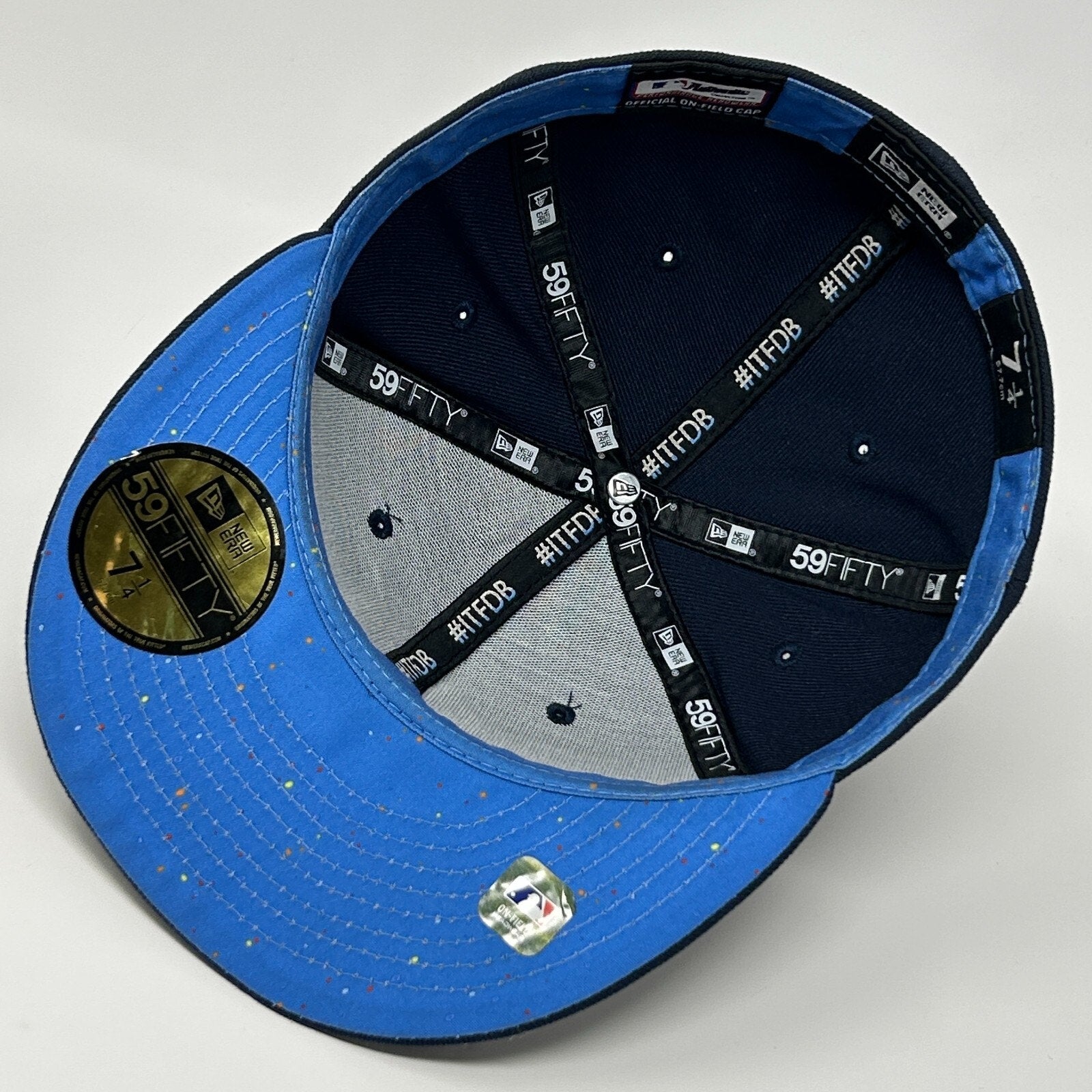 New Era 59FIFTY LA Dodgers Hat in Blue Size 7 Front view