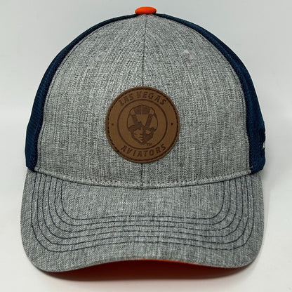 Melonwear Las Vegas Aviators Cap in Gray with Navy Mesh Back and Logo Patch on Front