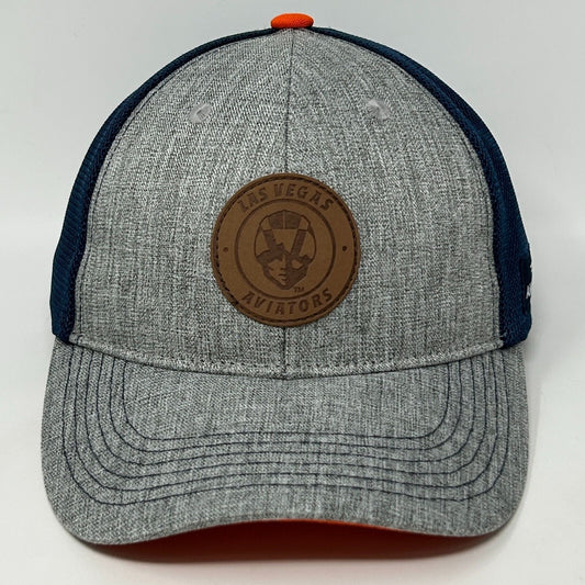 Melonwear Las Vegas Aviators Cap in Gray with Navy Mesh Back and Logo Patch on Front