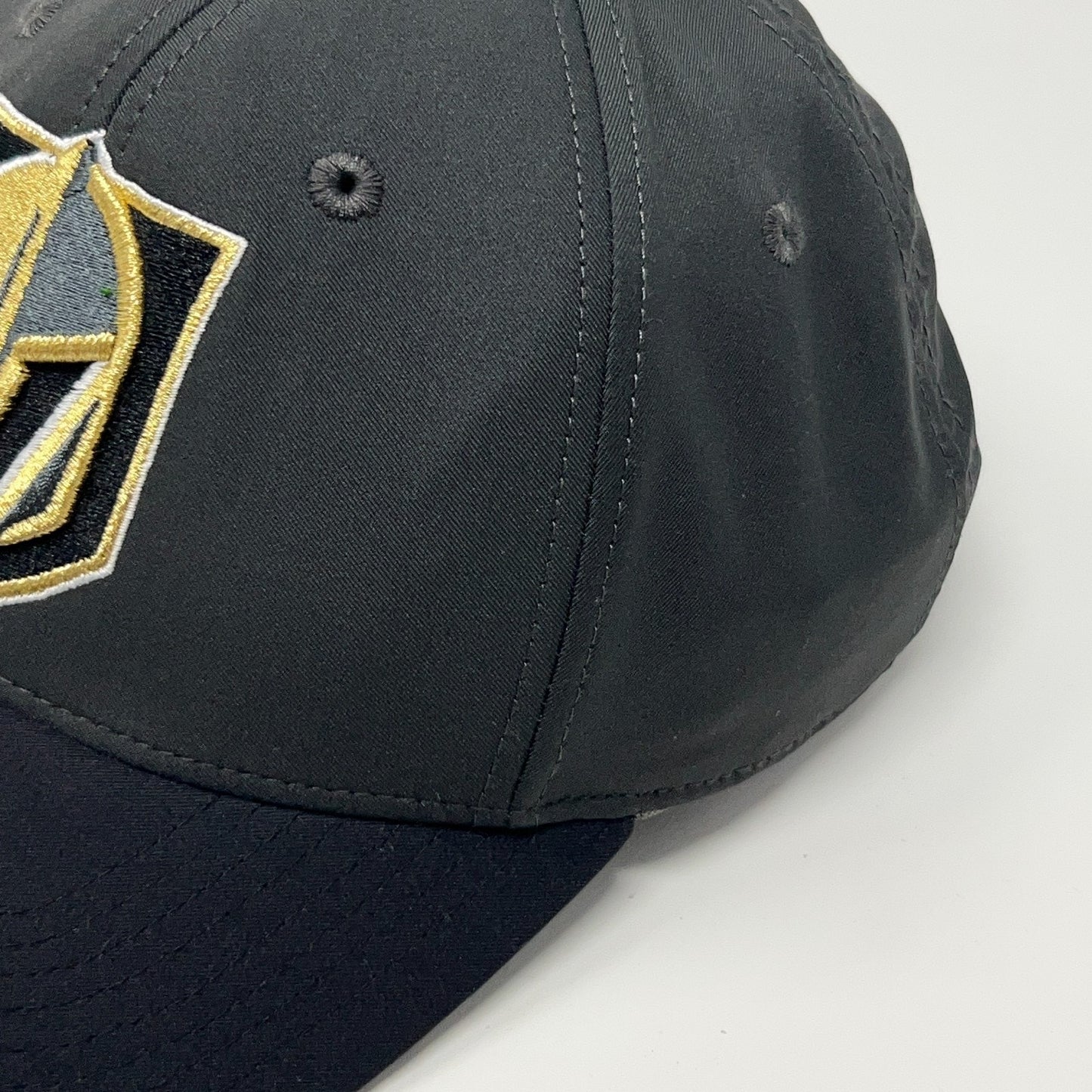 adidas las vegas golden knights hat in black, front view