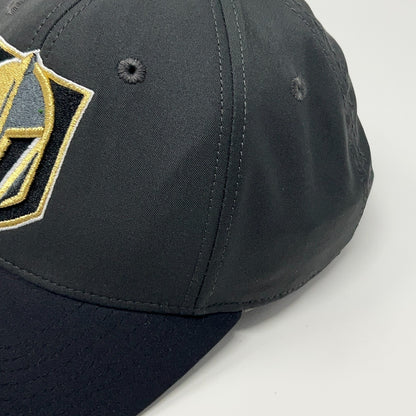 adidas las vegas golden knights hat in black, front view