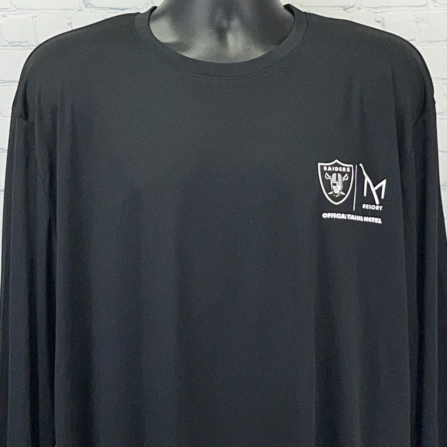 Dunbrooke Black Long Sleeve T-Shirt with Las Vegas Raiders Logo on Front for Fans