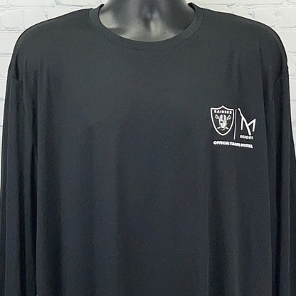 Dunbrooke Black Long Sleeve T-Shirt with Las Vegas Raiders Logo on Front for Fans