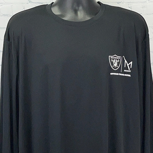 Dunbrooke Black Long Sleeve T-Shirt with Las Vegas Raiders Logo on Front for Fans