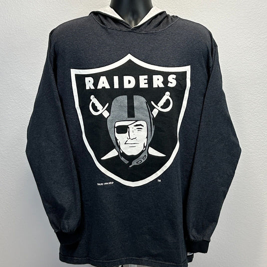 Black Las Vegas Raiders T-Shirt with hoodie and logo graphic on front