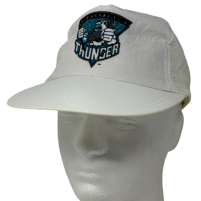 Vintage Las Vegas Thunder White Cap with Front Logo and Brim for Sports Fans