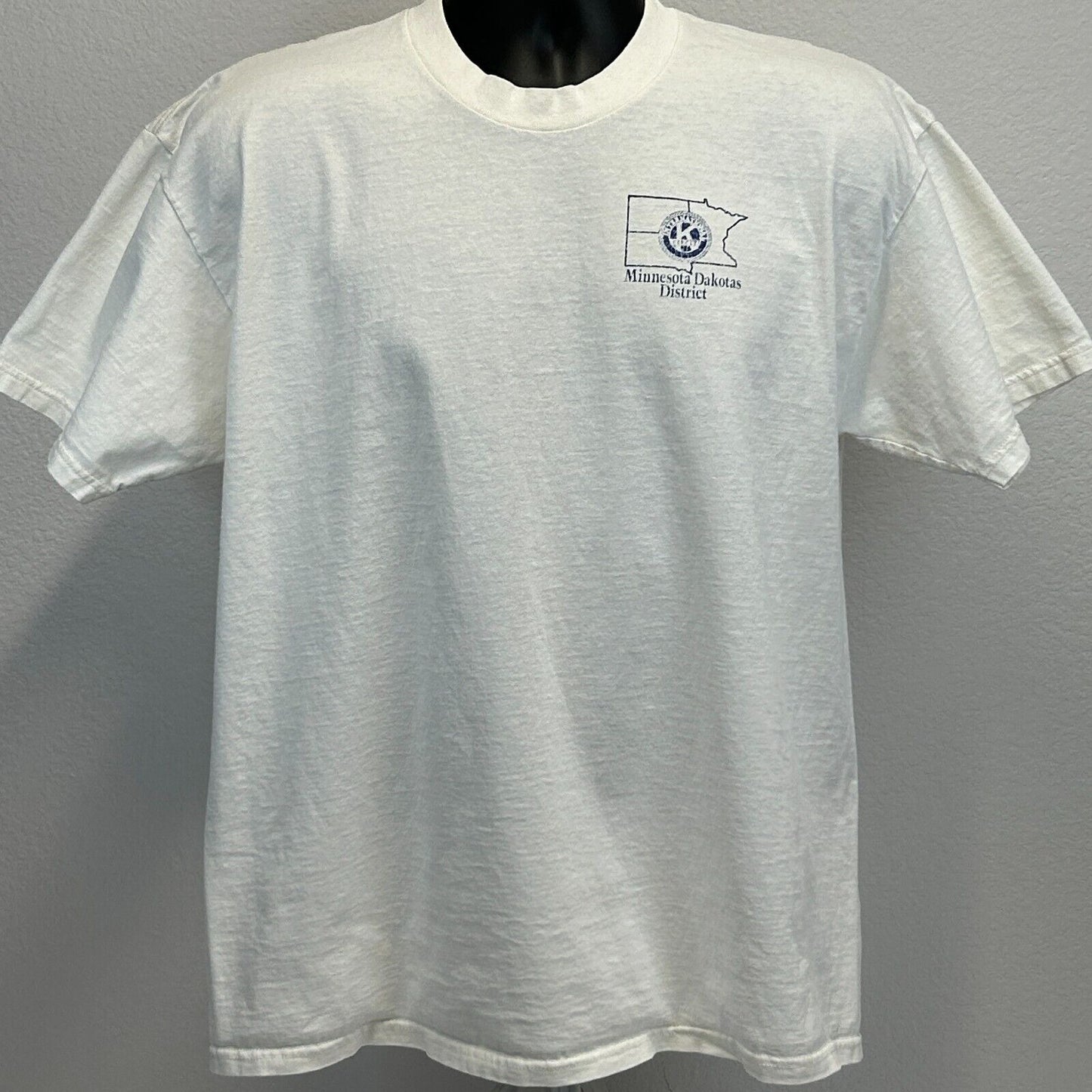 Vintage Circle K International T Shirt Mens Large CKI Kiwanis Made In USA White