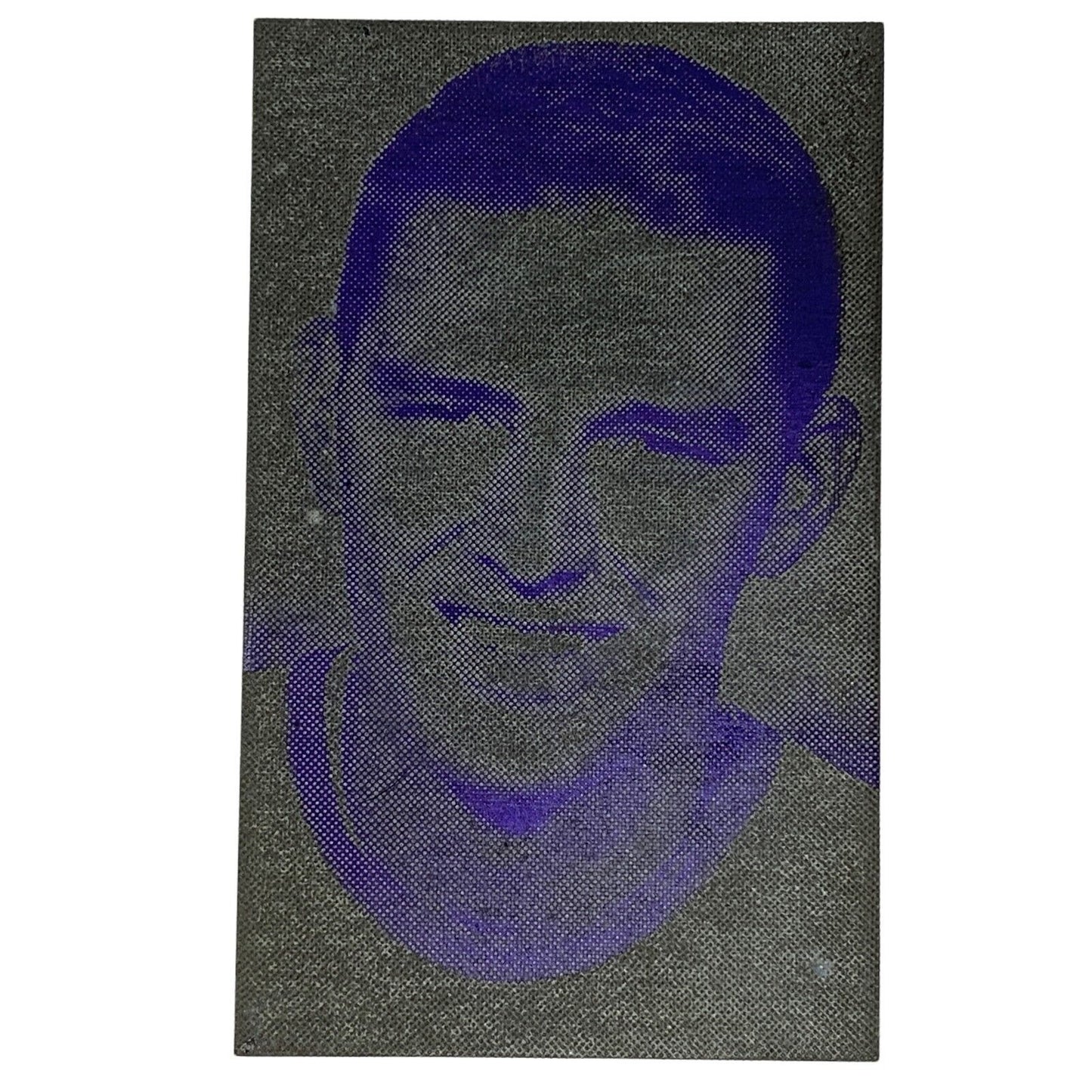 Lee Grosscup Custom Art Print in Purple and Gray, Portrait View, Detailed Texture Design