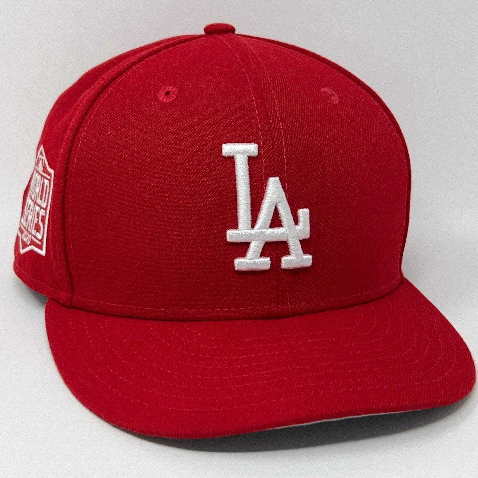 New Era Los Angeles Dodgers Red Cap with Front LA Logo and White Embroidery
