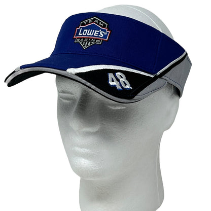 Chase NASCAR Jimmie Johnson visor in navy with Lowe's logo and 48 embroidered on the side