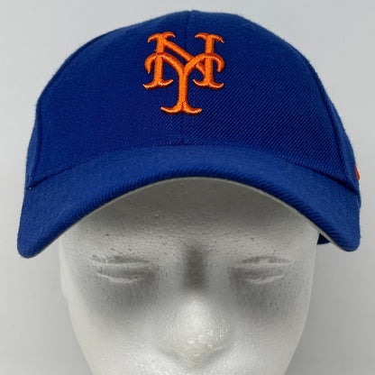 New York Mets Baseball Hat Cap Nike Team Swoosh MLB Wool Blend Strapback Blue