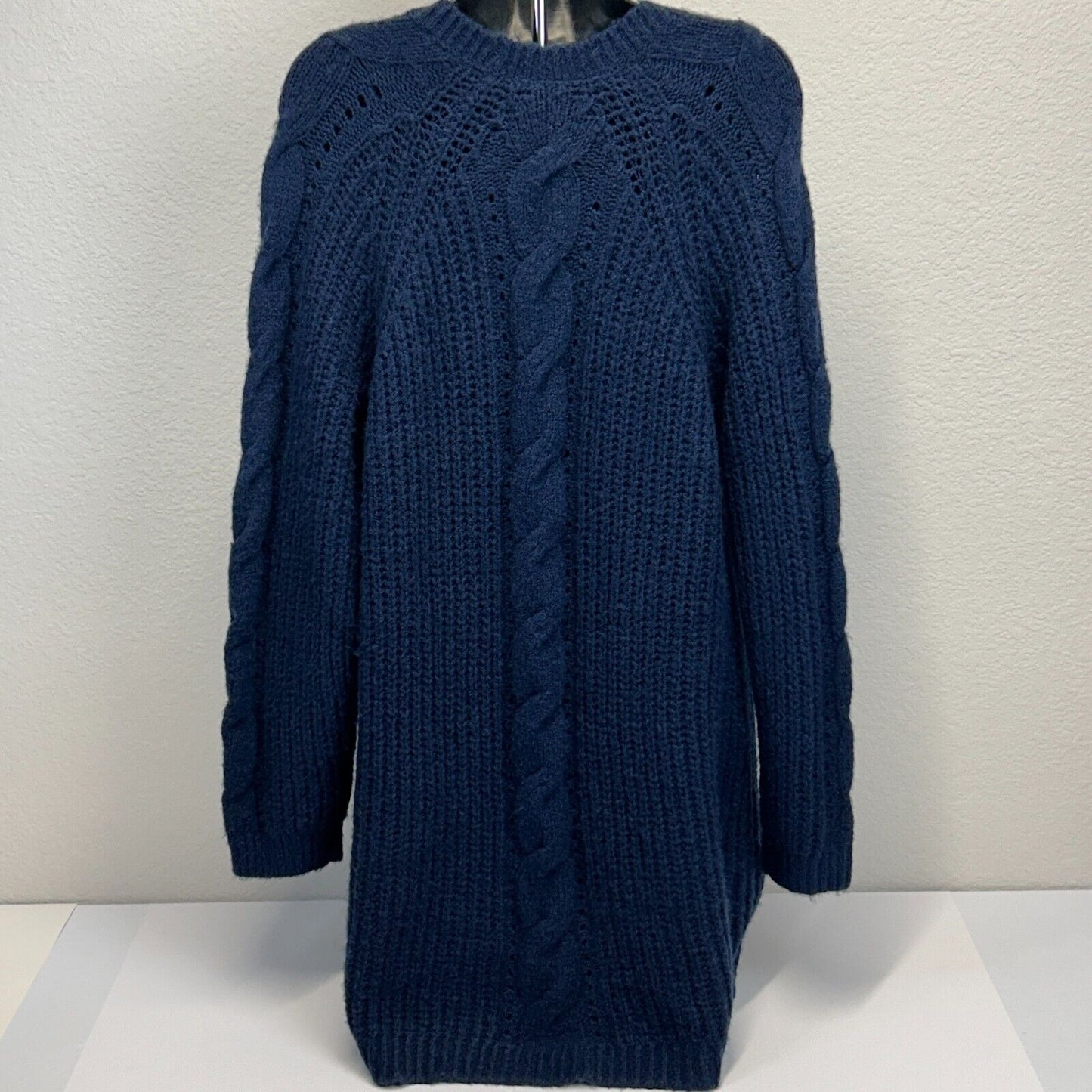 Torrid Outlander Cardigan Sweater Womens Size 2 2X 18-20 Cable Knit Pockets Blue