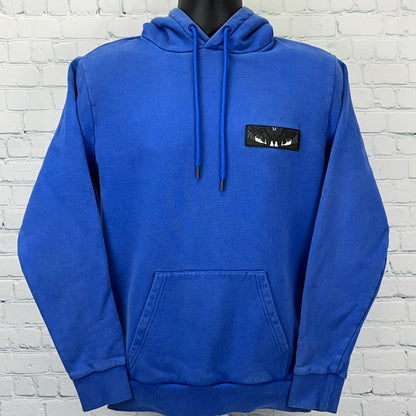 Marcelo Burlon Hoodie Blue Front Size Large Hooded Sweatshirt
