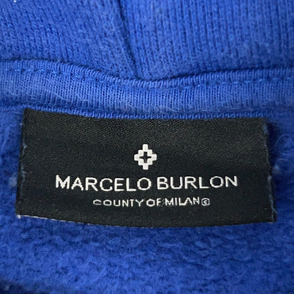 Marcelo Burlon Hooded Sweatshirt in Blue, Front View