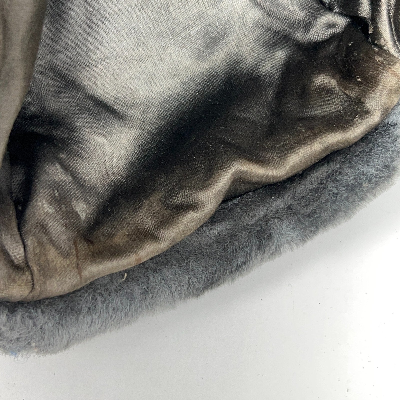 Vintage Military Helmet in Gray with Soft Lining