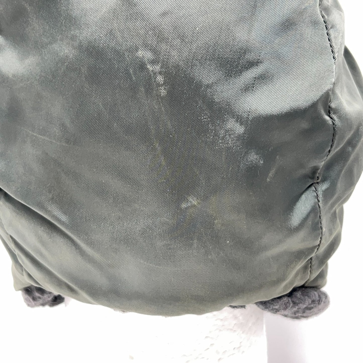 Vintage Military Helmet in Olive Green, One Size, Front View