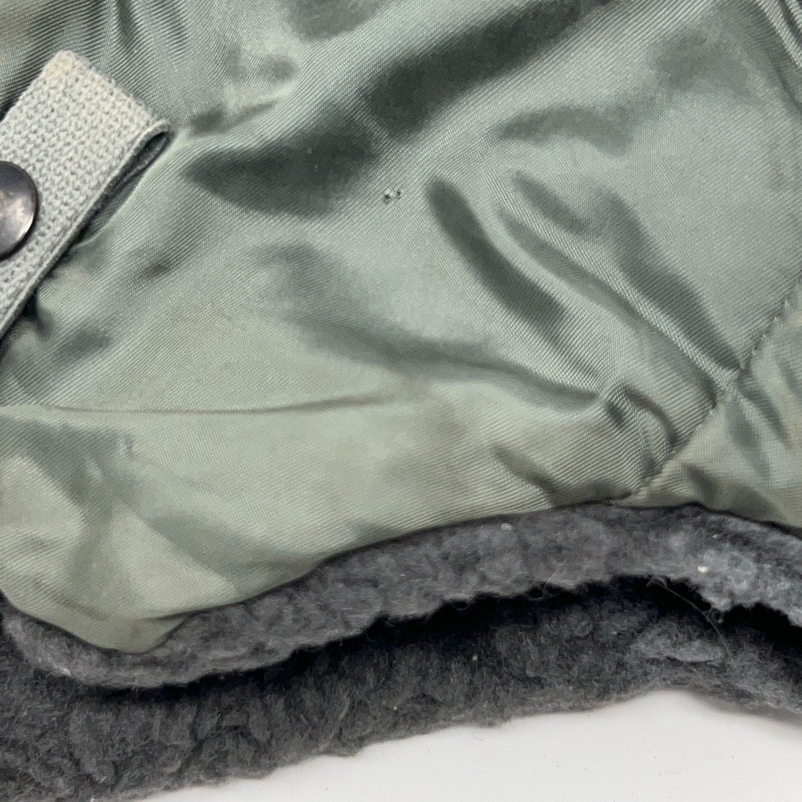 Vintage military helmet in green with soft lining for protection and comfort