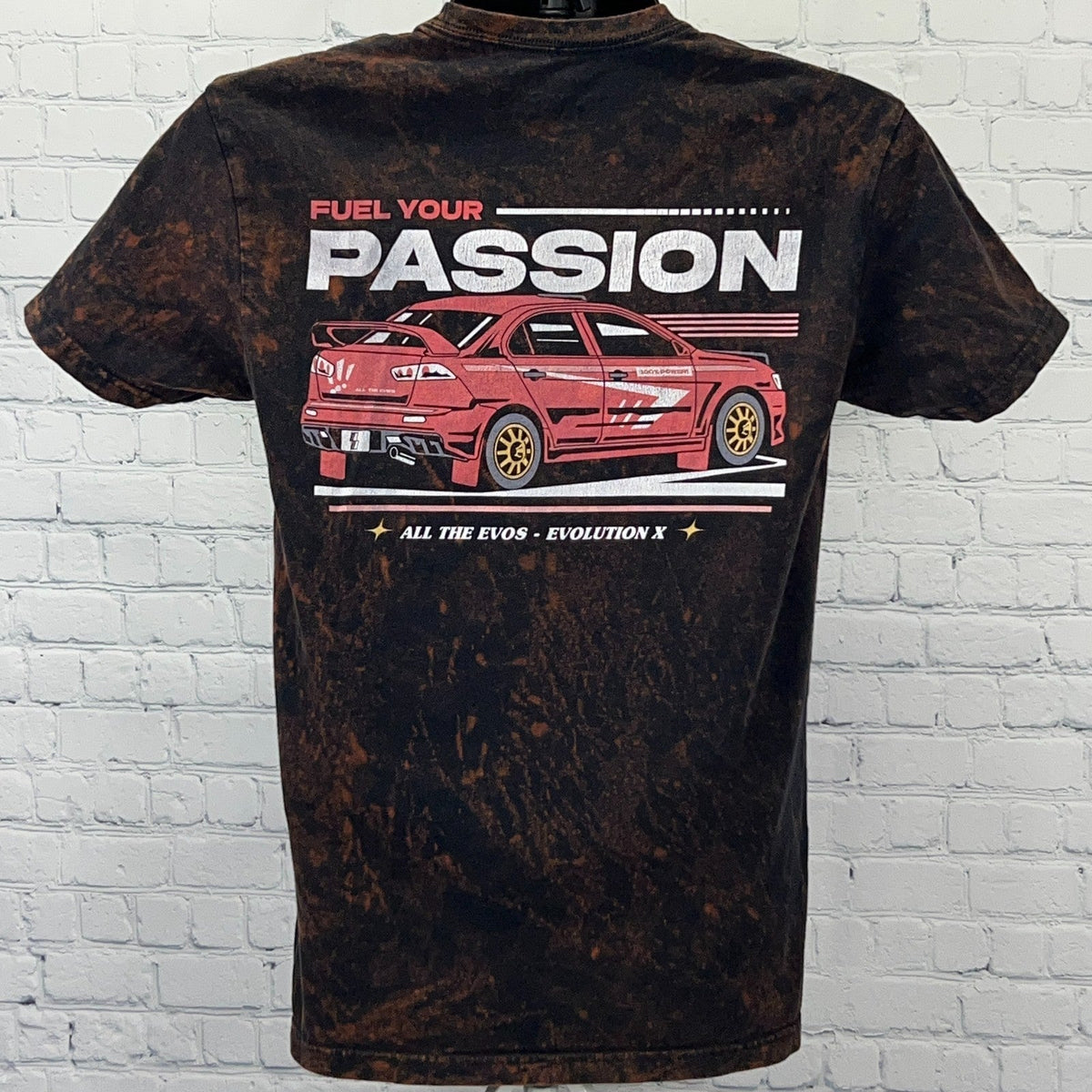 Next Level Apparel T-Shirt in Black featuring Mitsubishi Lancer Evolution X graphic design
