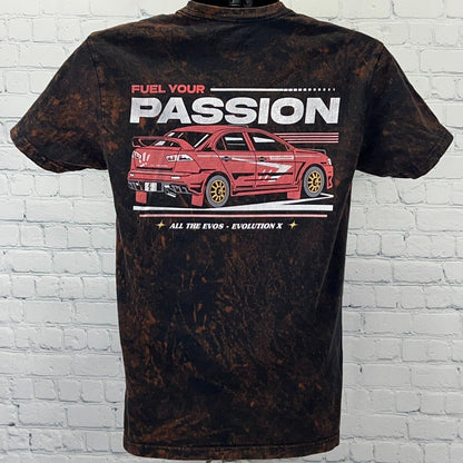 Next Level Apparel T-Shirt in Black featuring Mitsubishi Lancer Evolution X graphic design