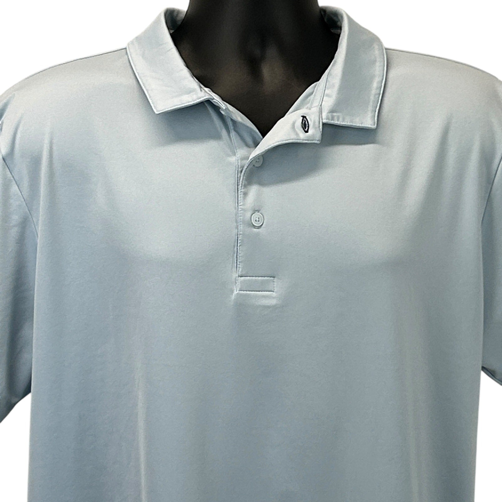 Mizzen+Main Phil Mickelson Polo Shirt in Light Blue with Classic Fit and Short Sleeves