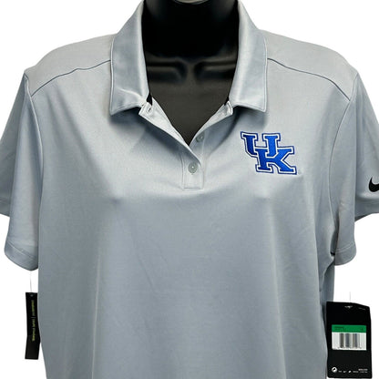 Camiseta tipo polo para mujer de la Universidad de Kentucky Wildcats, talla extragrande, color gris, de Nike Golf, de la NCAA del Reino Unido